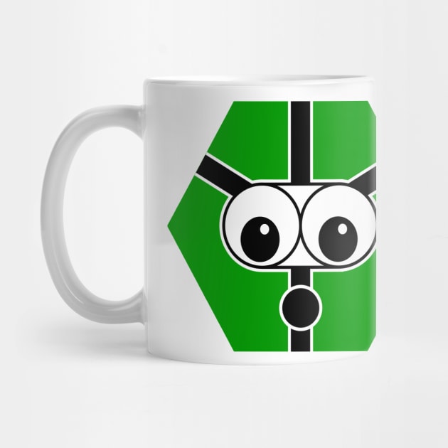 Hexy (18xx.games mascot) by Board Game Blitz